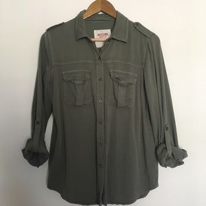 Mossimo Supply Co. Tops - Olive green button up top Mossimo Supply Co. Tops - Olive green button up top